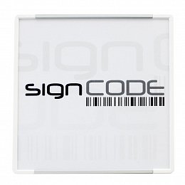 Orientačná tabuľka SignCode s plexi panelom, biela
