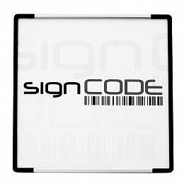 Orientačná tabuľka SignCode s plexi panelom, čierna