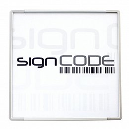 Orientačná tabuľka SignCode s plexi panelom, strieborná