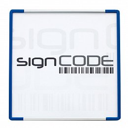 Orientačná tabuľka SignCode s plexi panelom, modrá