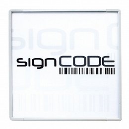 Orientačná tabuľka SignCode s plexi panelom, svetlá šedá